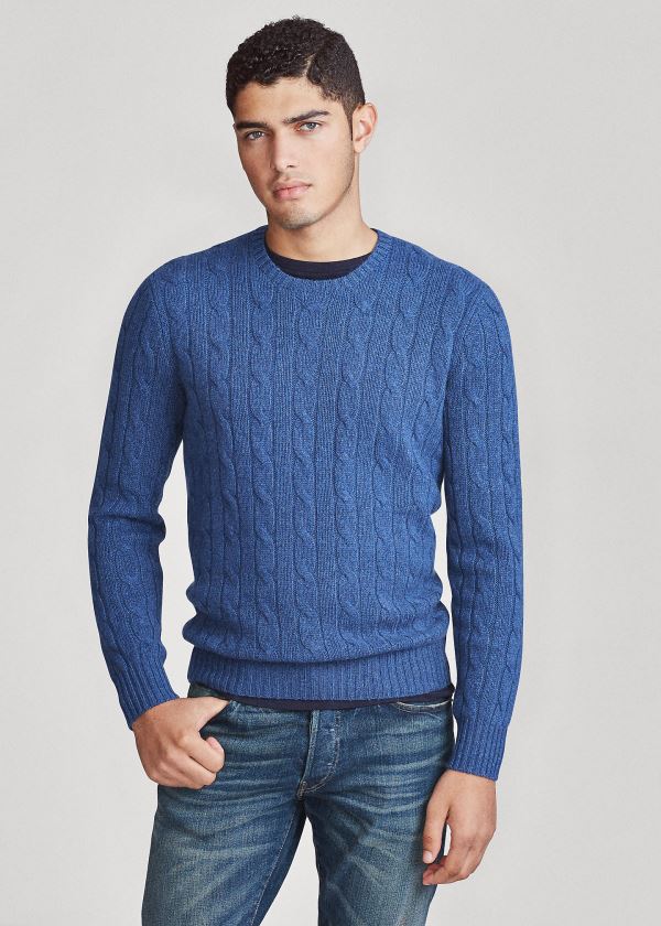 Suéter Polo Ralph Lauren Cable-Knit Cashmere Homem 59813-EZDL